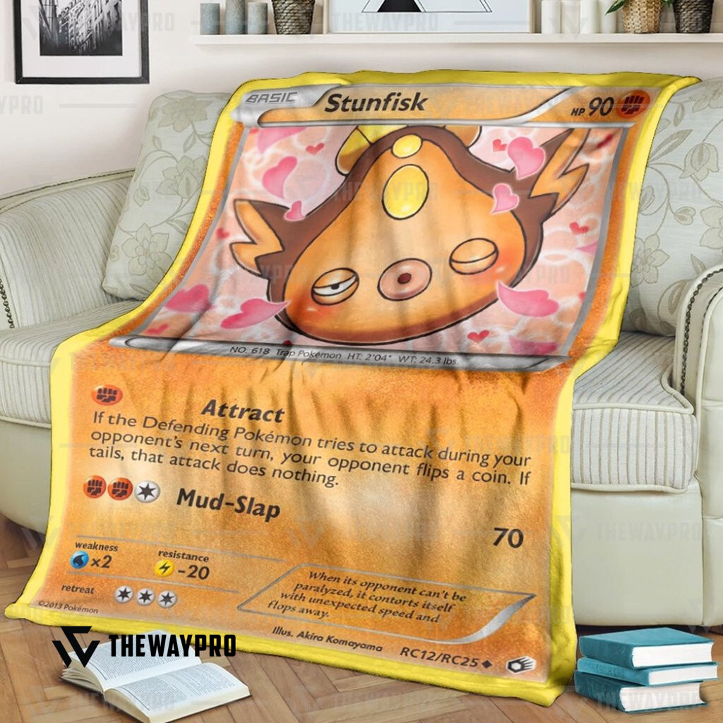 Anime Pokemon Stunfisk Legendary Treasures Blanket Anime Pokemon Stunfisk Legendary Treasures Blanket