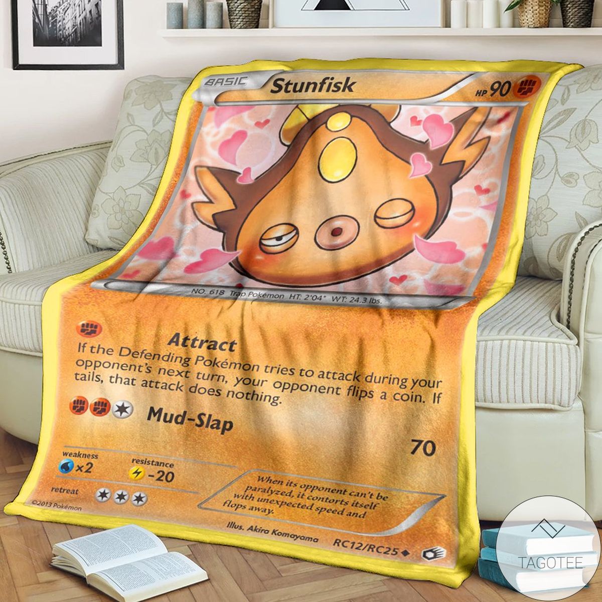 Anime Pokemon Stunfisk Legendary Treasures Custom Blanket Anime Pokemon Stunfisk Legendary Treasures Custom Blanket