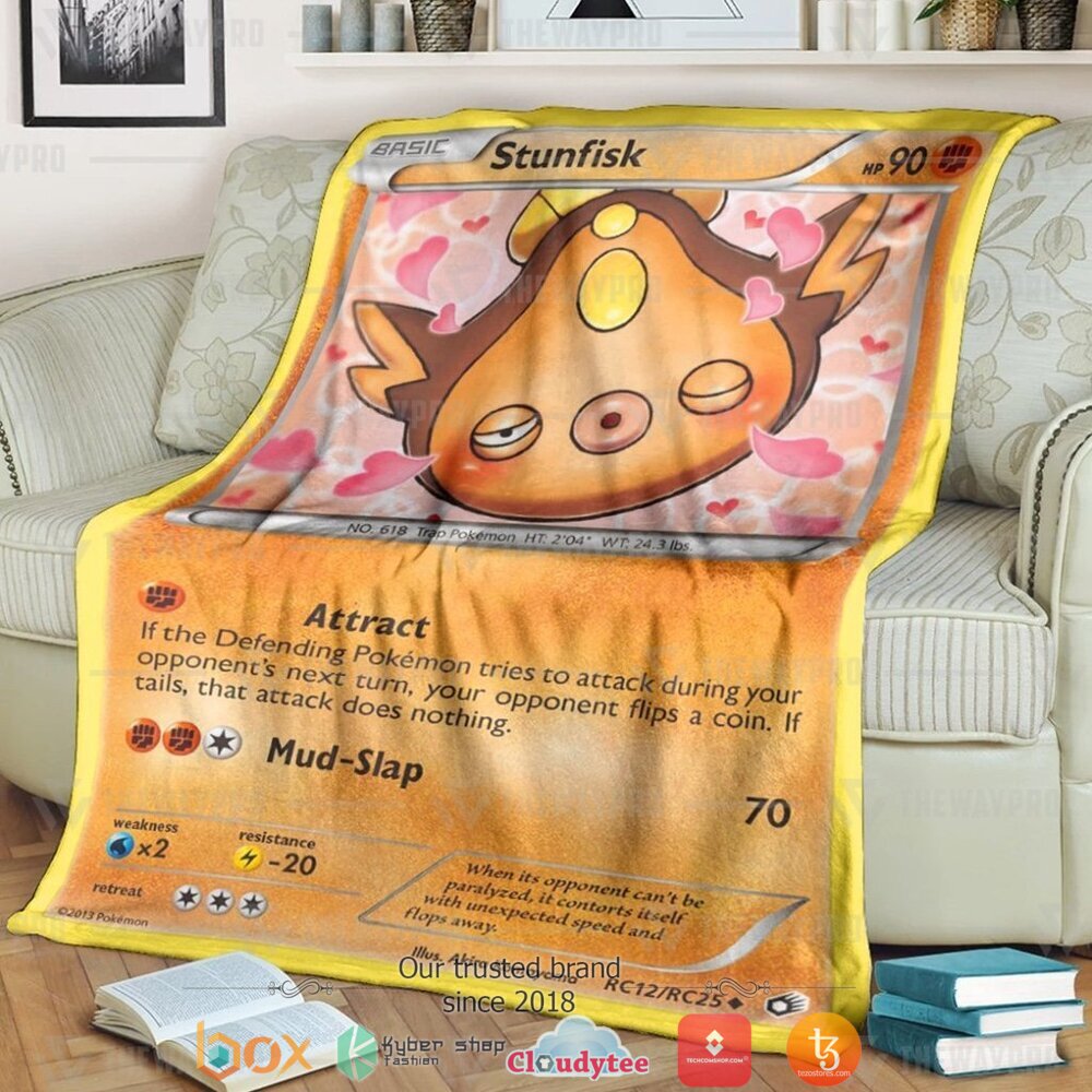 Anime Pokemon Stunfisk Legendary Treasures Soft Blanket 2 Anime Pokemon Stunfisk Legendary Treasures Soft Blanket 2