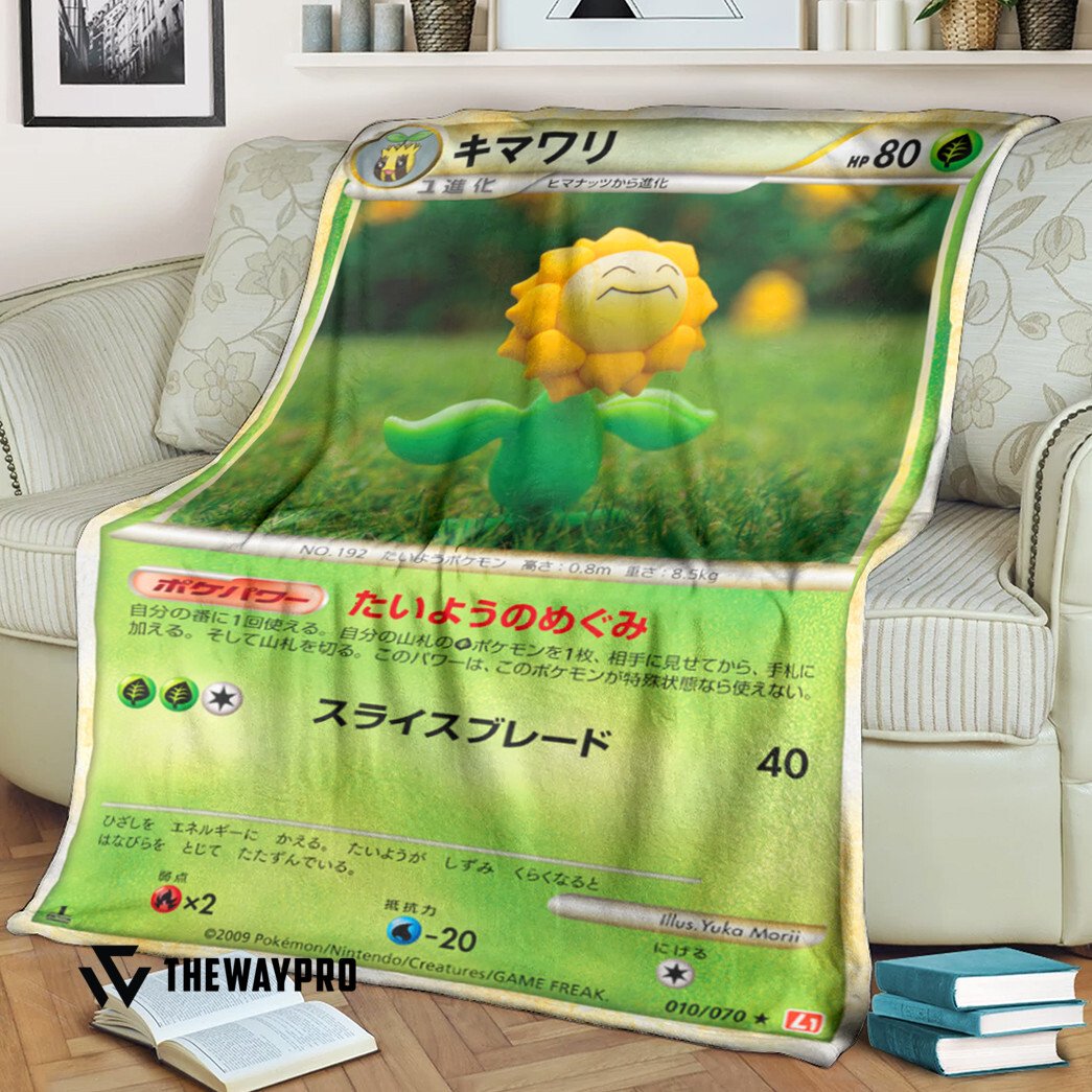 Anime Pokemon Sunflora Blanket Anime Pokemon Sunflora Blanket