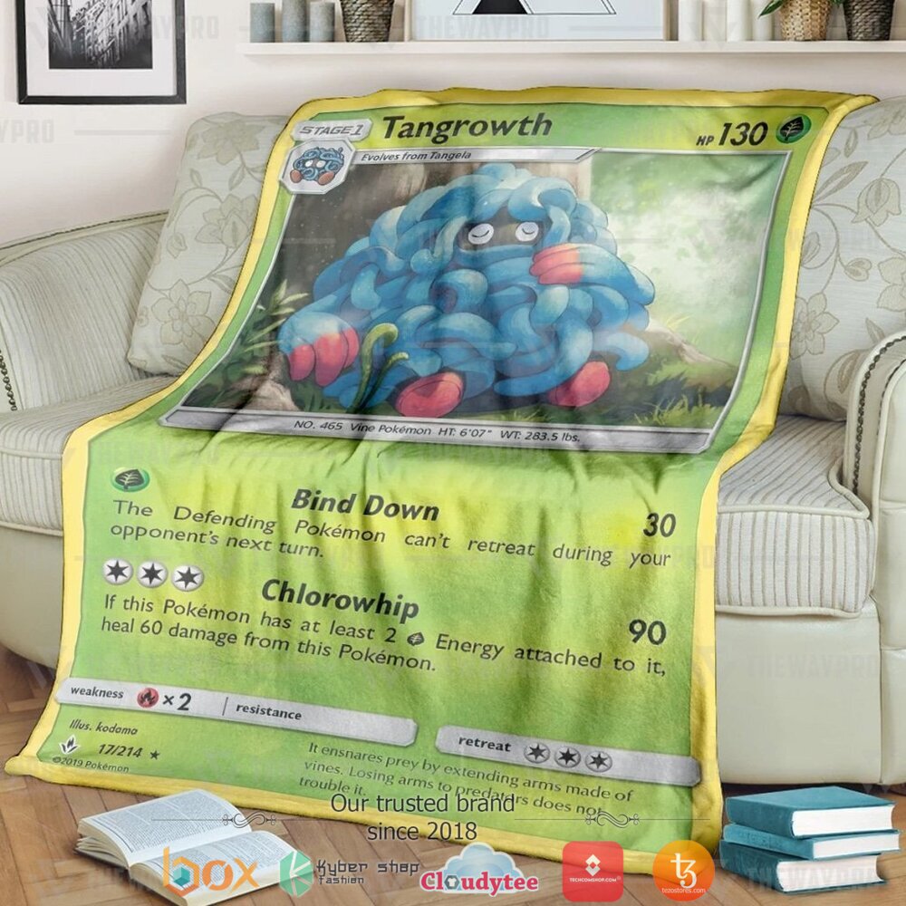 Anime Pokemon Tangrowth Soft Blanket Anime Pokemon Tangrowth Soft Blanket