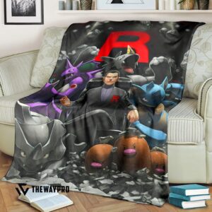 Anime Pokemon Team Rocket Leader Custom Soft Blanket 2