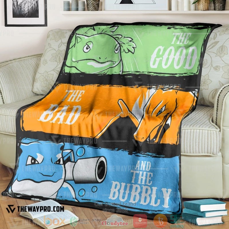 Anime Pokemon The Good The Bad And The Bubbly Soft Blanket Anime Pokemon The Good The Bad And The Bubbly Soft Blanket