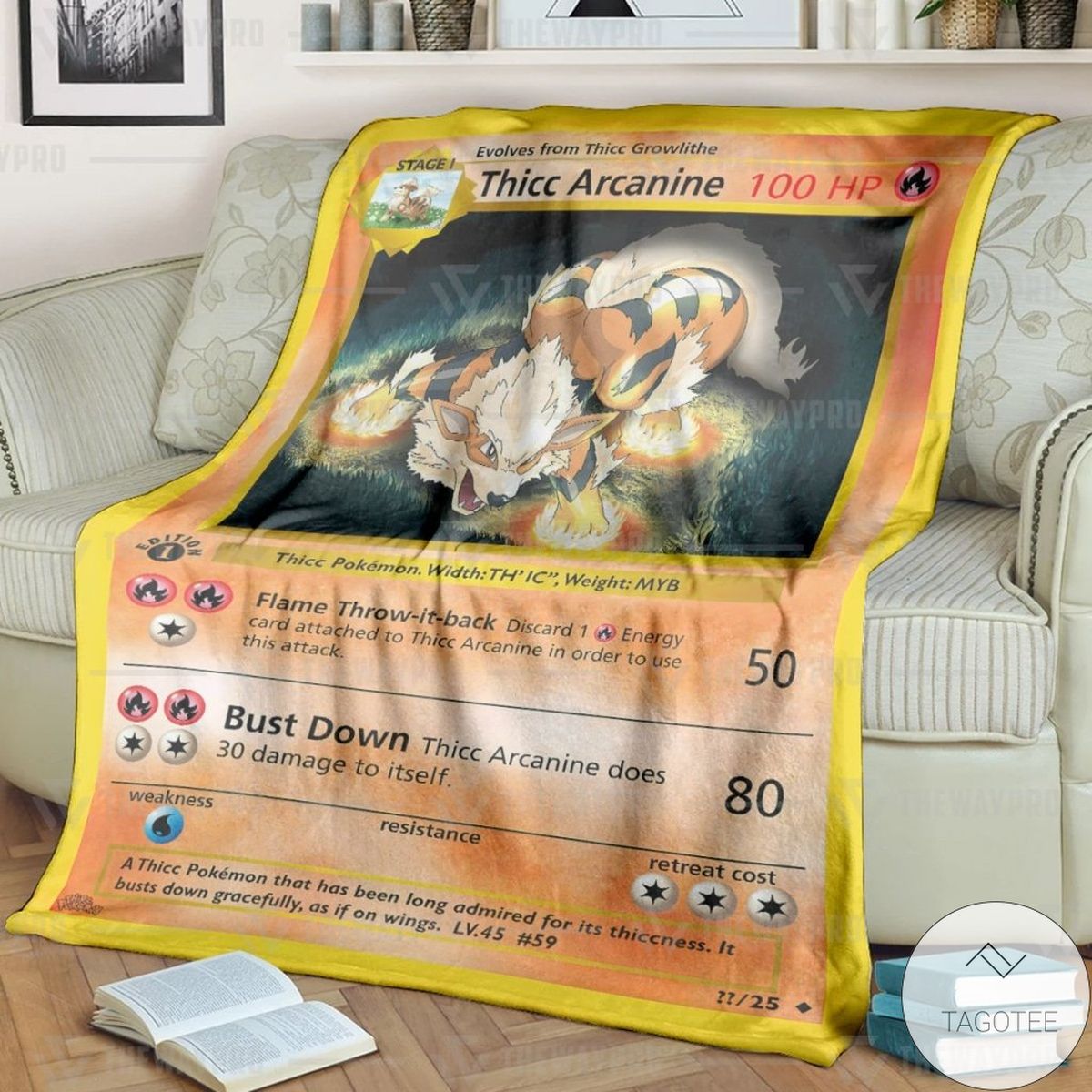 Anime Pokemon Thicc Arcanine Custom Blanket Anime Pokemon Thicc Arcanine Custom Blanket