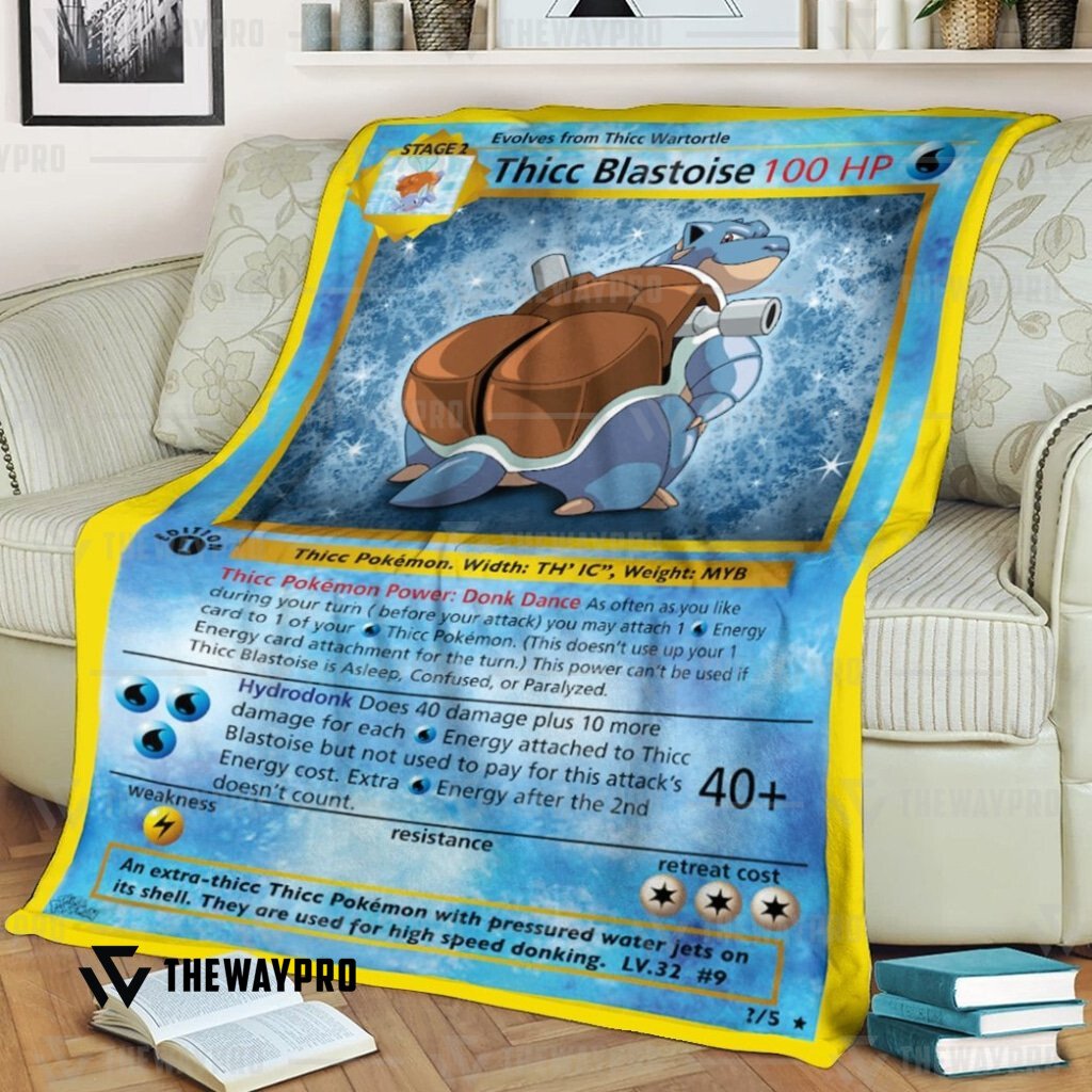 Anime Pokemon Thicc Blastoise Blanket Anime Pokemon Thicc Blastoise Blanket