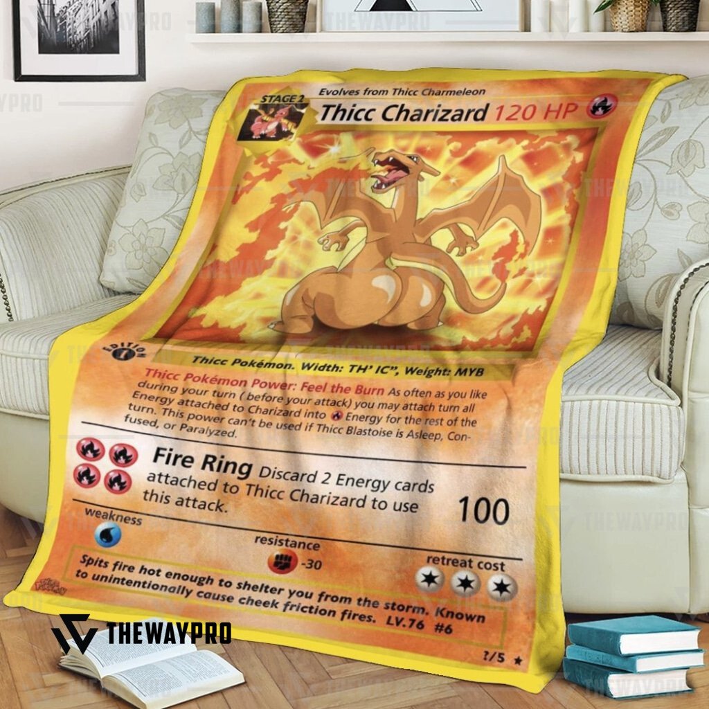 Anime Pokemon Thicc Charizard Blanket Anime Pokemon Thicc Charizard Blanket
