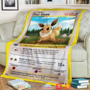 Anime Pokemon Thicc Eevee Soft Blanket