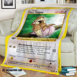 Anime Pokemon Thicc Pidgey Blanket