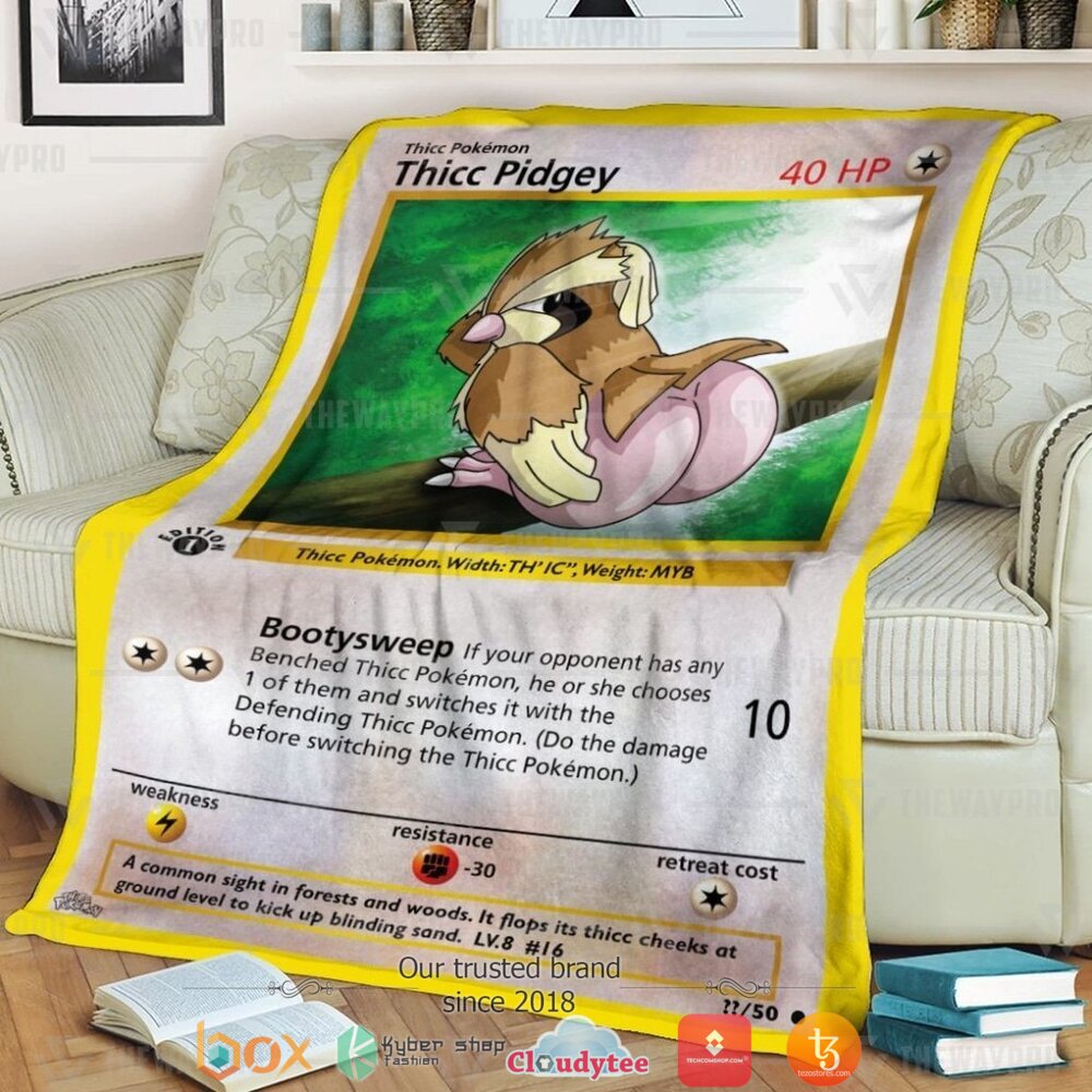 Anime Pokemon Thicc Pidgey Soft Blanket Anime Pokemon Thicc Pidgey Soft Blanket