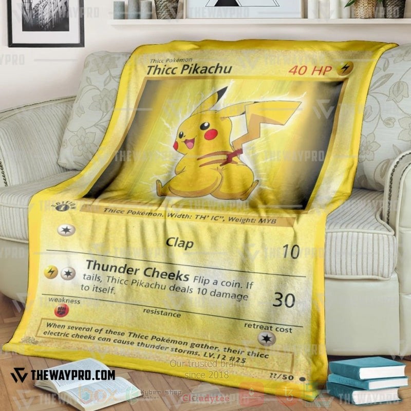 Anime Pokemon Thicc Pikachu Blanket 2 Anime Pokemon Thicc Pikachu Blanket 2