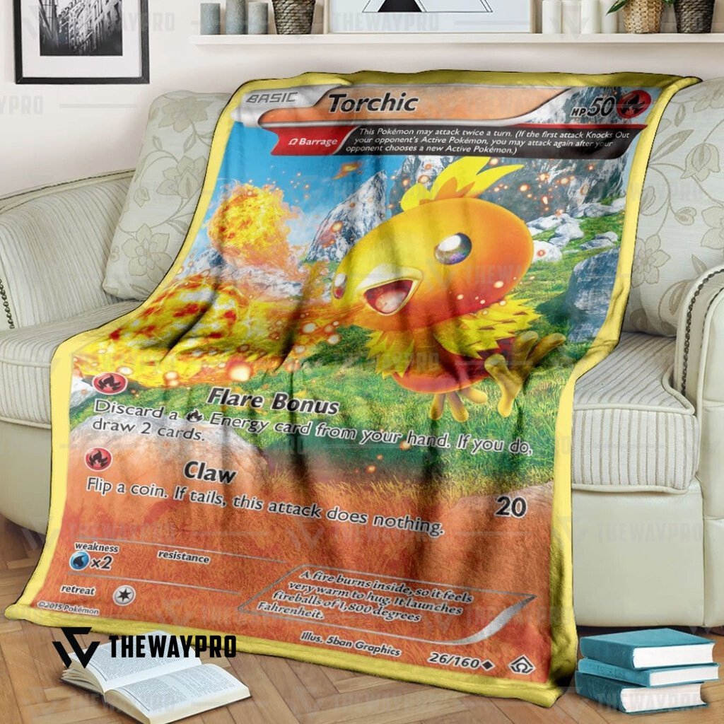 Anime Pokemon Torchic Primal Clash Blanket Anime Pokemon Torchic Primal Clash Blanket