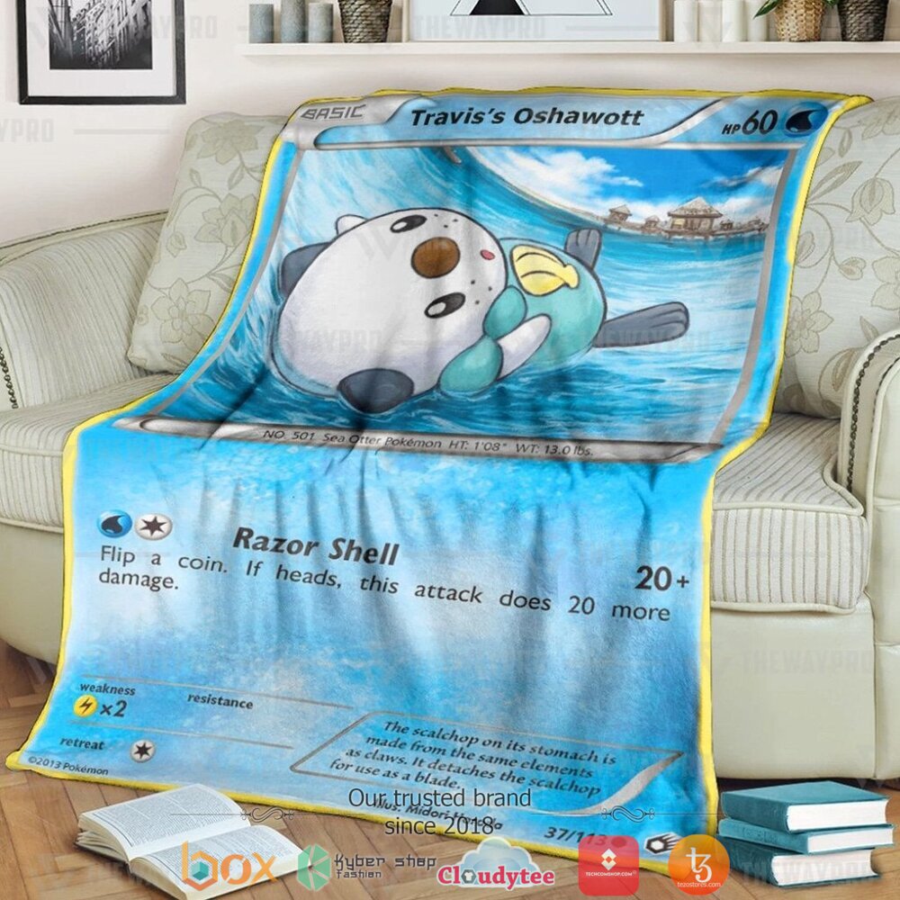 Anime Pokemon Travis Oshawott Soft Blanket Anime Pokemon Travis Oshawott Soft Blanket