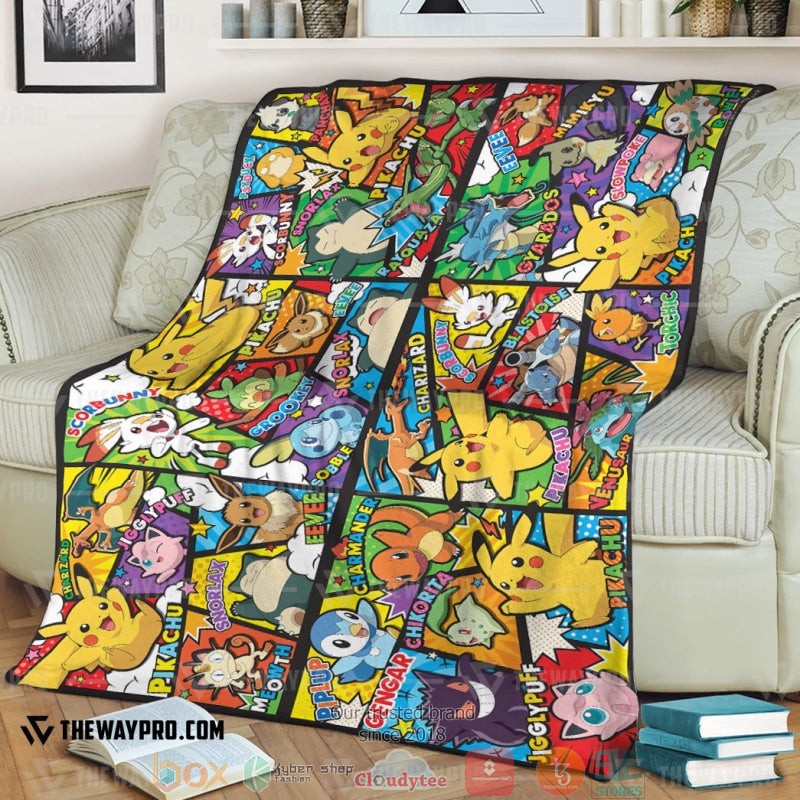 Anime Pokemon Type Soft Blanket Anime Pokemon Type Soft Blanket