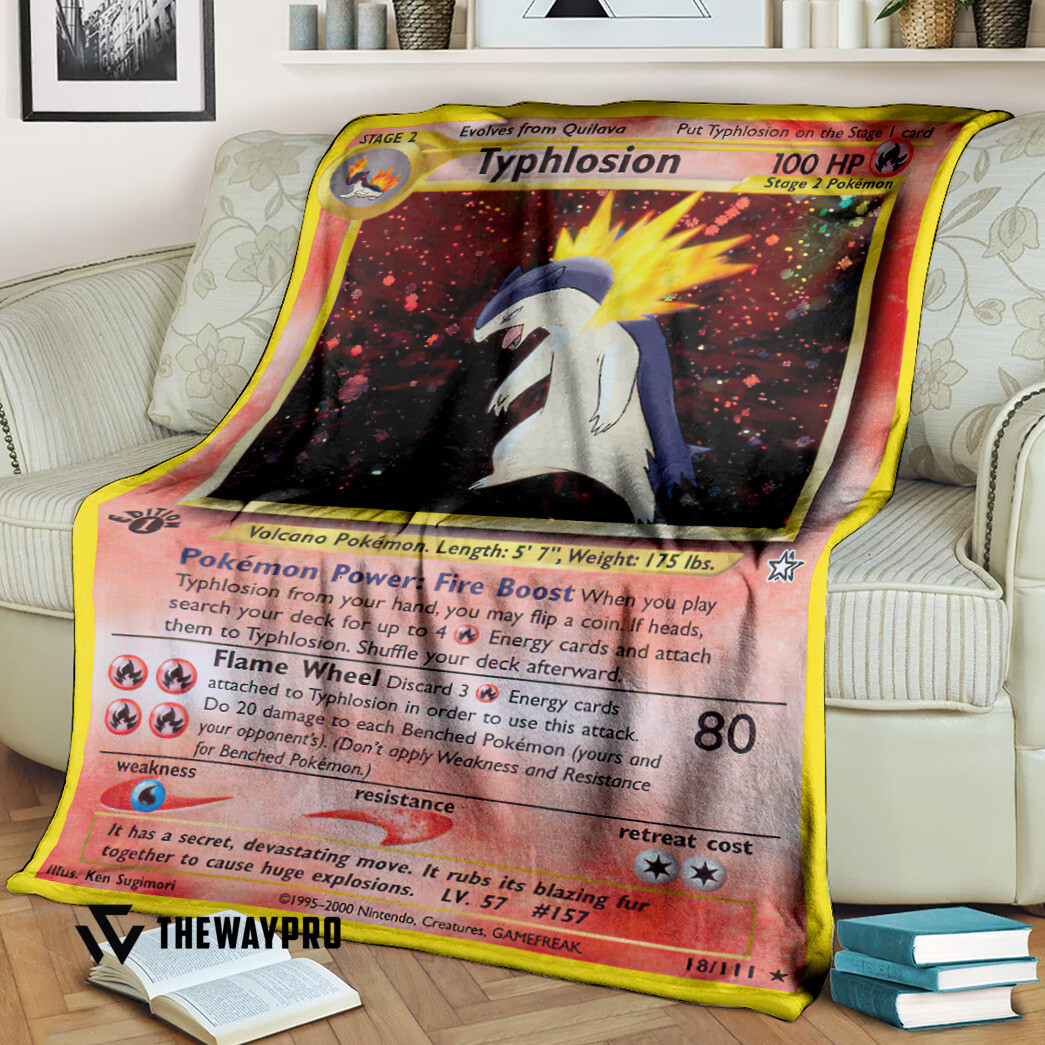 Anime Pokemon Typhlosion 1St Edition Blanket Anime Pokemon Typhlosion 1St Edition Blanket
