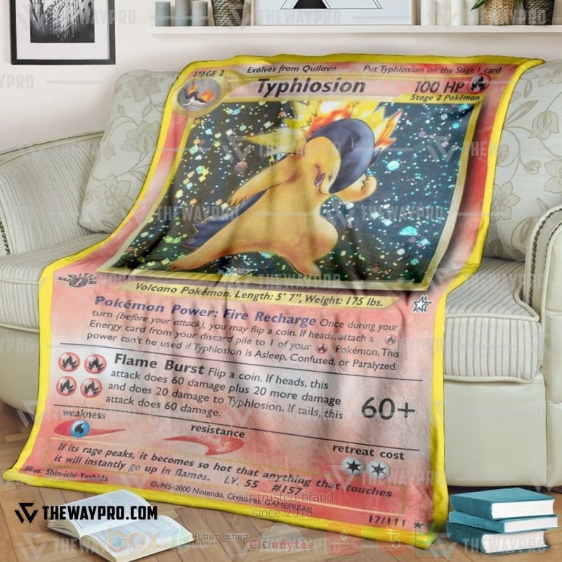 Anime Pokemon Typhlosion Blanket Anime Pokemon Typhlosion Blanket