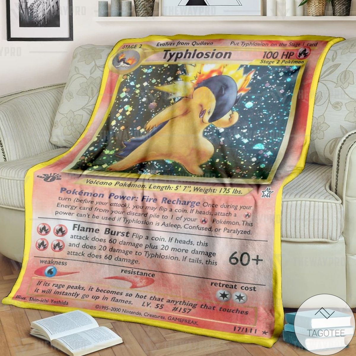 Anime Pokemon Typhlosion Custom Blanket Anime Pokemon Typhlosion Custom Blanket