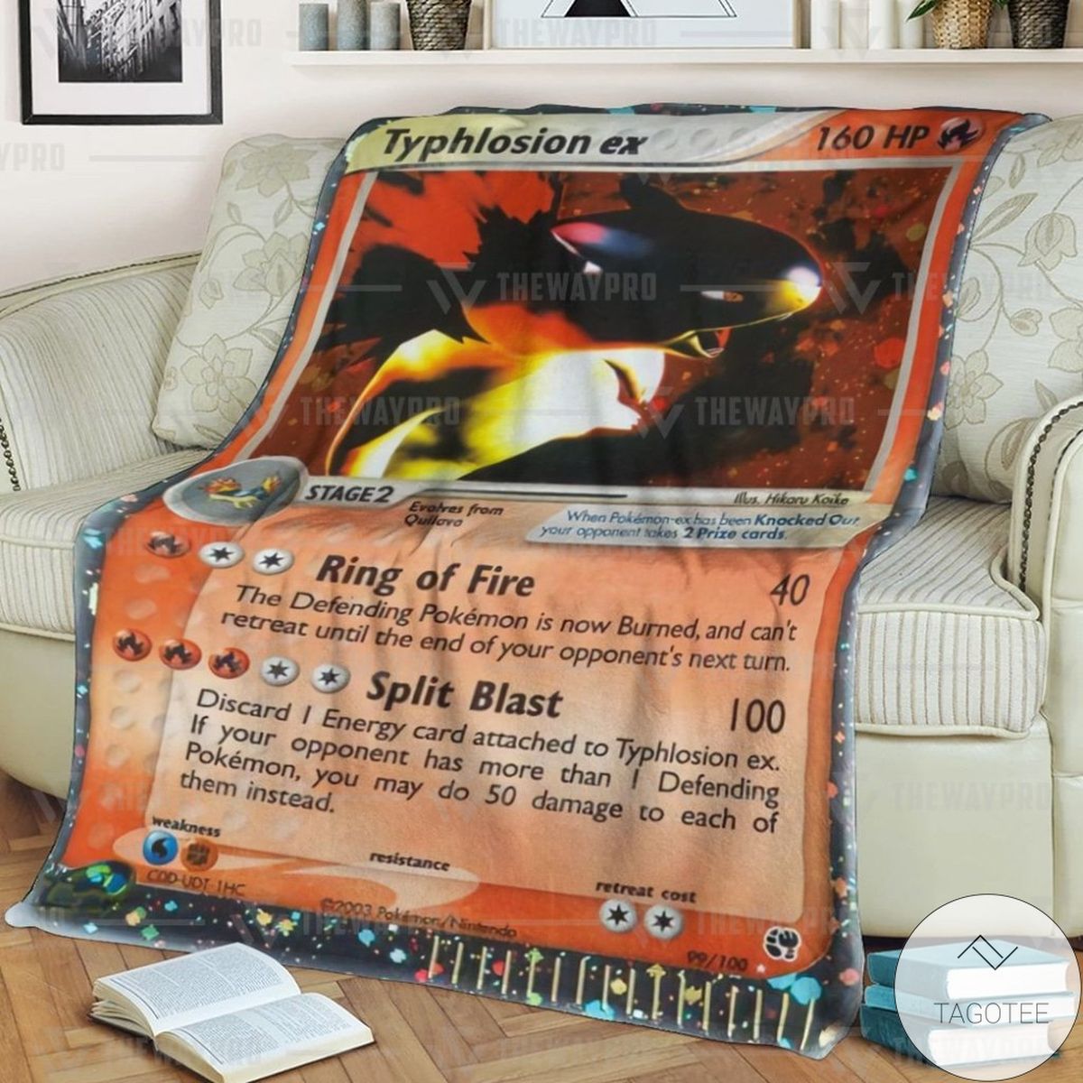 Anime Pokemon Typhlosion Ex Custom Blanket Anime Pokemon Typhlosion Ex Custom Blanket