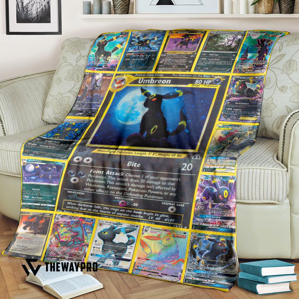 Anime Pokemon Umbreon Cards Blanket Anime Pokemon Umbreon Cards Blanket