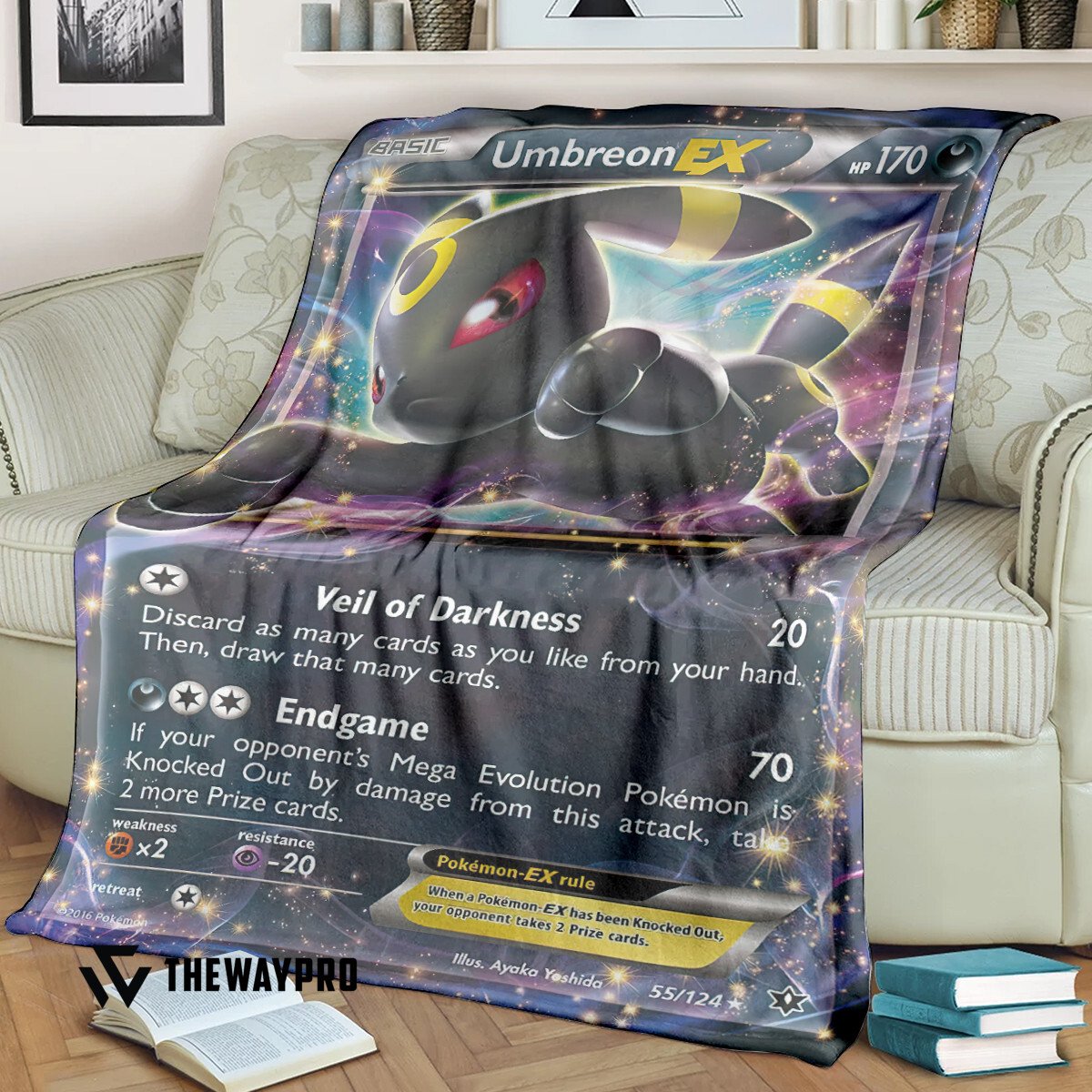 Anime Pokemon Umbreon Ex Custom Soft Blanket Anime Pokemon Umbreon Ex Custom Soft Blanket