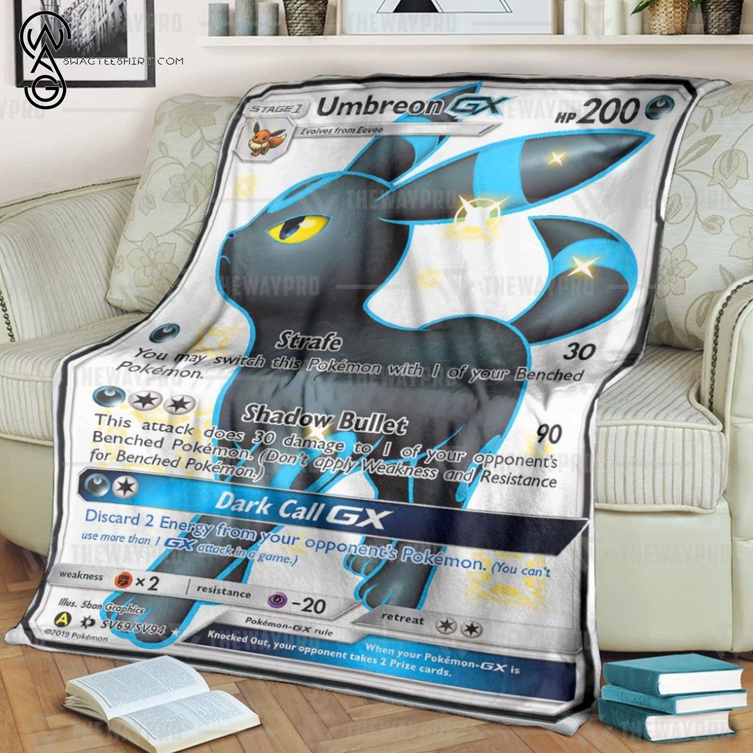 Anime Pokemon Umbreon Gx Full Printing Blanket Anime Pokemon Umbreon Gx Full Printing Blanket