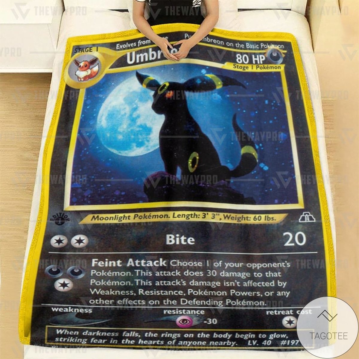 Anime Pokemon Umbreon Neo Discovery Custom Blanket Anime Pokemon Umbreon Neo Discovery Custom Blanket