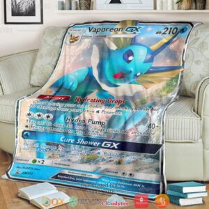 Anime Pokemon Vaporeon Gx Sun Moon Promos Soft Blanket