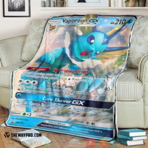 Anime Pokemon Vaporeon Gx Sun Moon Promos Soft Blanket 2