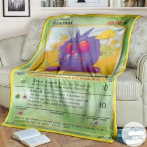 Anime Pokemon Venonat Custom Blanket