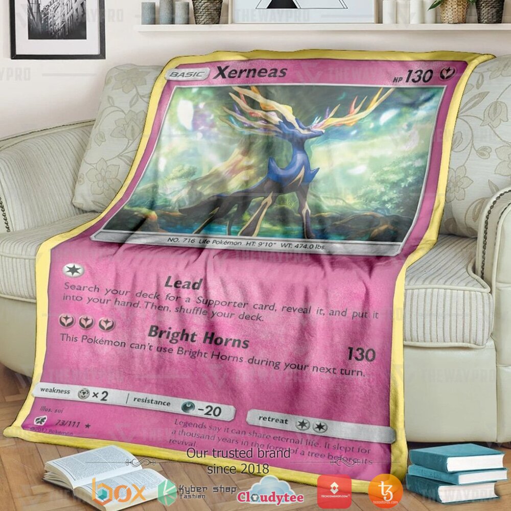 Anime Pokemon Xerneas Crimson Invasion Soft Blanket Anime Pokemon Xerneas Crimson Invasion Soft Blanket