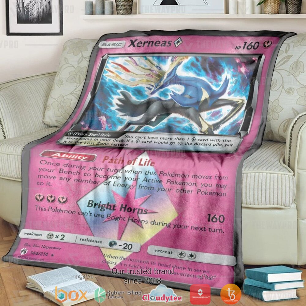 Anime Pokemon Xerneas Prism Star Lost Thunder Soft Blanket Anime Pokemon Xerneas Prism Star Lost Thunder Soft Blanket
