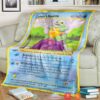 Anime Pokemon Zanders Squirtle First Edition Soft Blanket