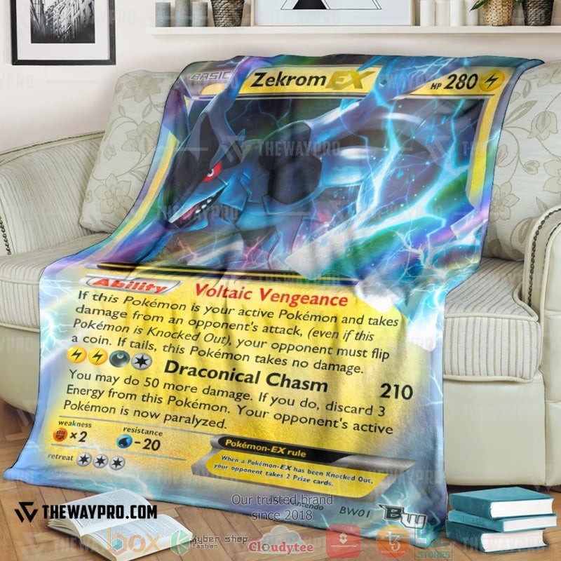 Anime Pokemon Zekrom Ex Pokemon Soft Blanket Anime Pokemon Zekrom Ex Pokemon Soft Blanket