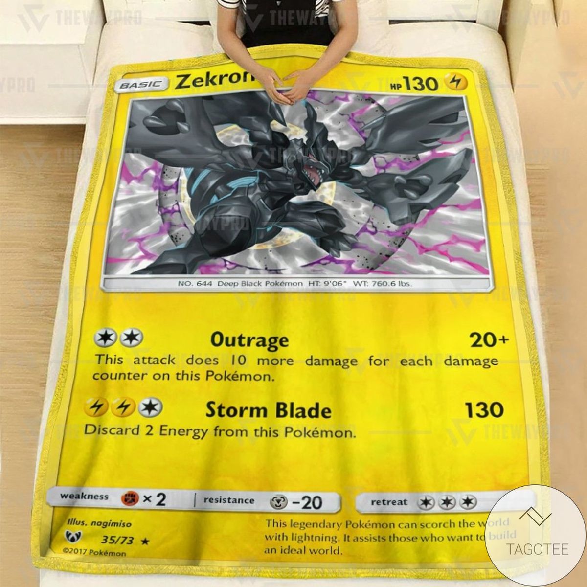 Anime Pokemon Zekrom Shining Legends Custom Blanket Anime Pokemon Zekrom Shining Legends Custom Blanket