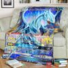 Anime Ygo Pkm Blue Eyes White Dragon Gx Custom Soft Blanket