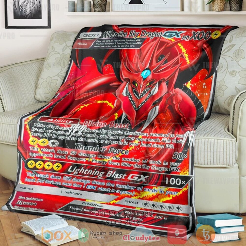 Anime Ygo Pkm Slifer The Sky Dragon Gx Custom Soft Blanket Anime Ygo Pkm Slifer The Sky Dragon Gx Custom Soft Blanket