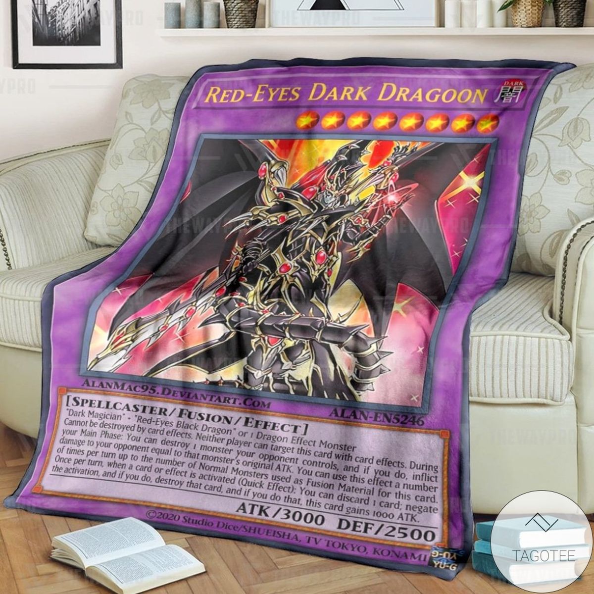 Anime Yugioh Red Eyes Dark Dragon Custom Blanket Anime Yugioh Red Eyes Dark Dragon Custom Blanket