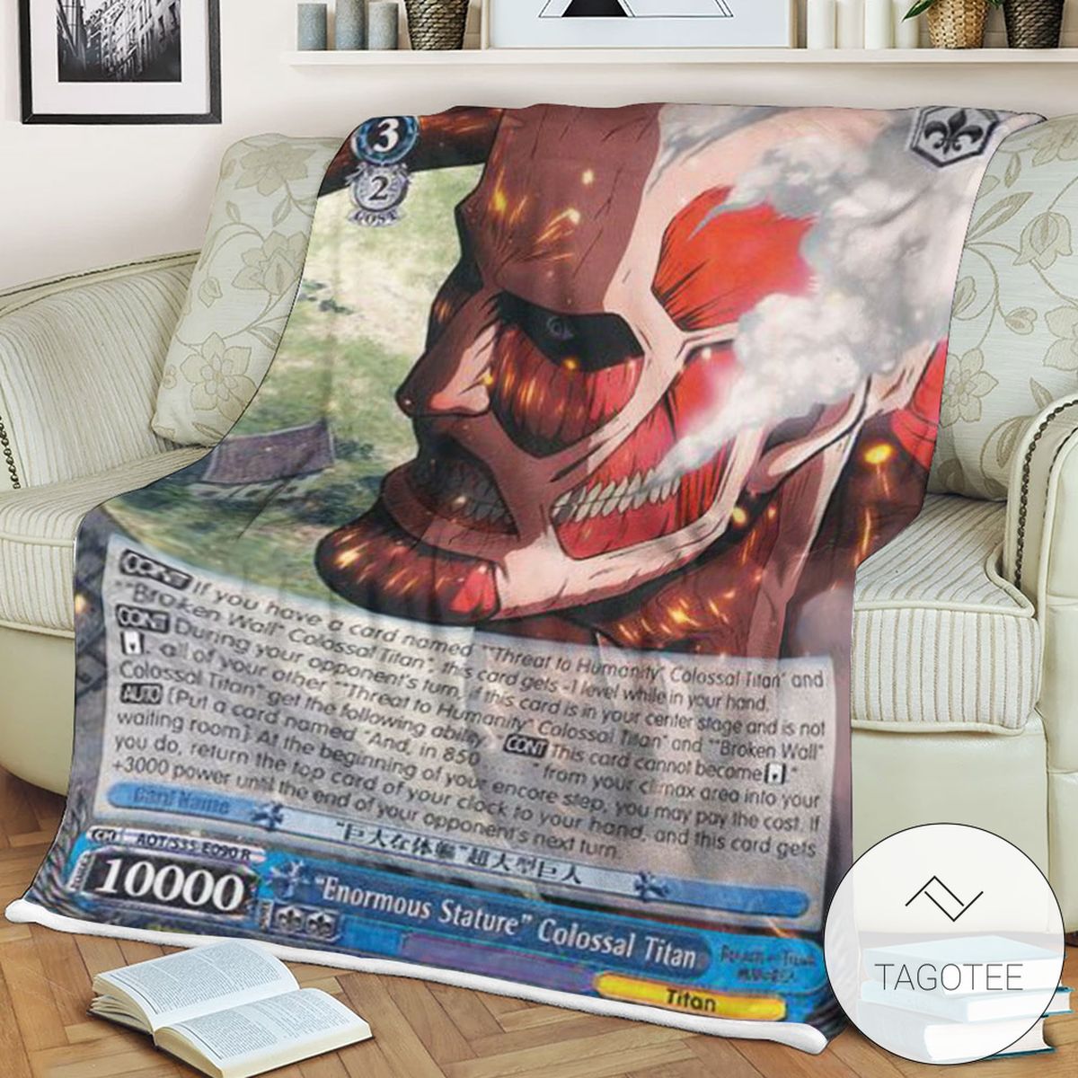 Aot Enormous Statue Colossal Titan Attack On Titan Sherpa Blanket Aot Enormous Statue Colossal Titan Attack On Titan Sherpa Blanket