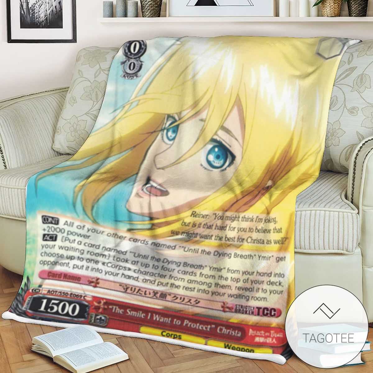 Aot The Smile I Want To Protect Christa Attack On Titan Sherpa Blanket Tagotee Aot The Smile I Want To Protect Christa Attack On Titan Sherpa Blanket Tagotee