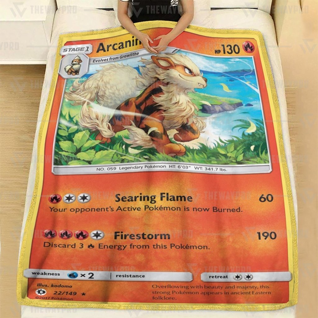 Arcanine Pokemon Blanket Arcanine Pokemon Blanket