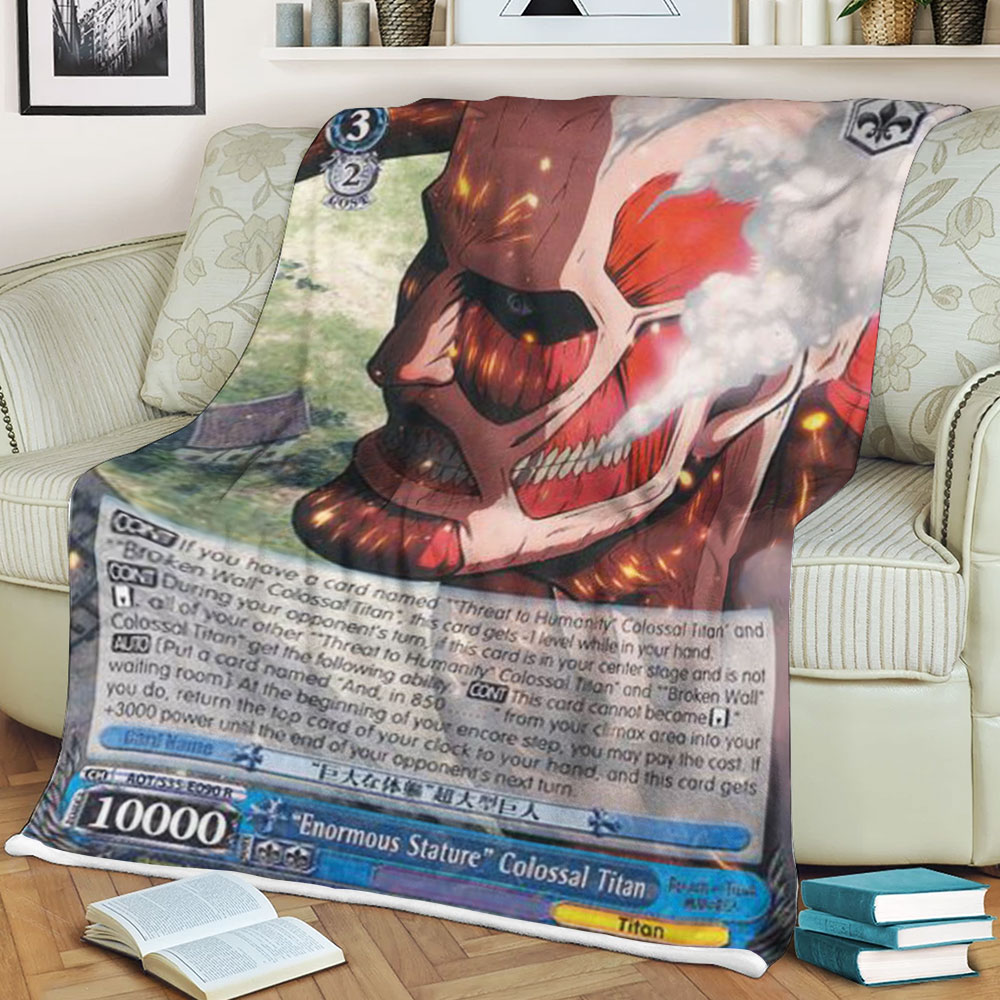Attack On Titan Enormous Statue Colossal Titan Blanket Attack On Titan Enormous Statue Colossal Titan Blanket