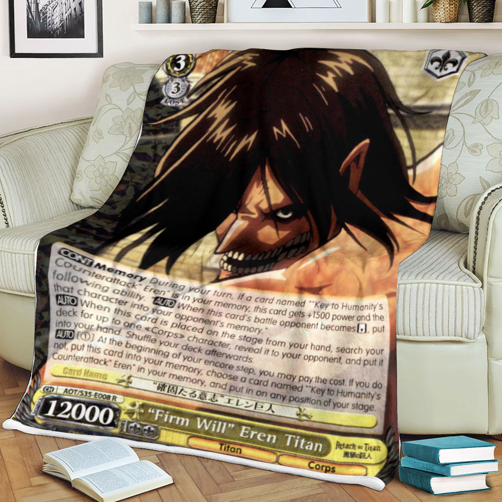 Attack On Titan Firm Will Eren Titan Blanket Attack On Titan Firm Will Eren Titan Blanket