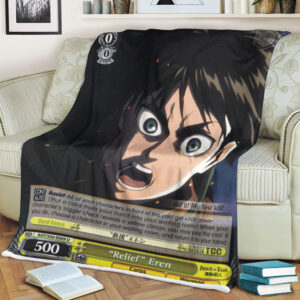 Attack On Titan Relief Eren Blanket