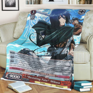 Attack On Titan Resisting Fate Mikasa Sherpa Blanket