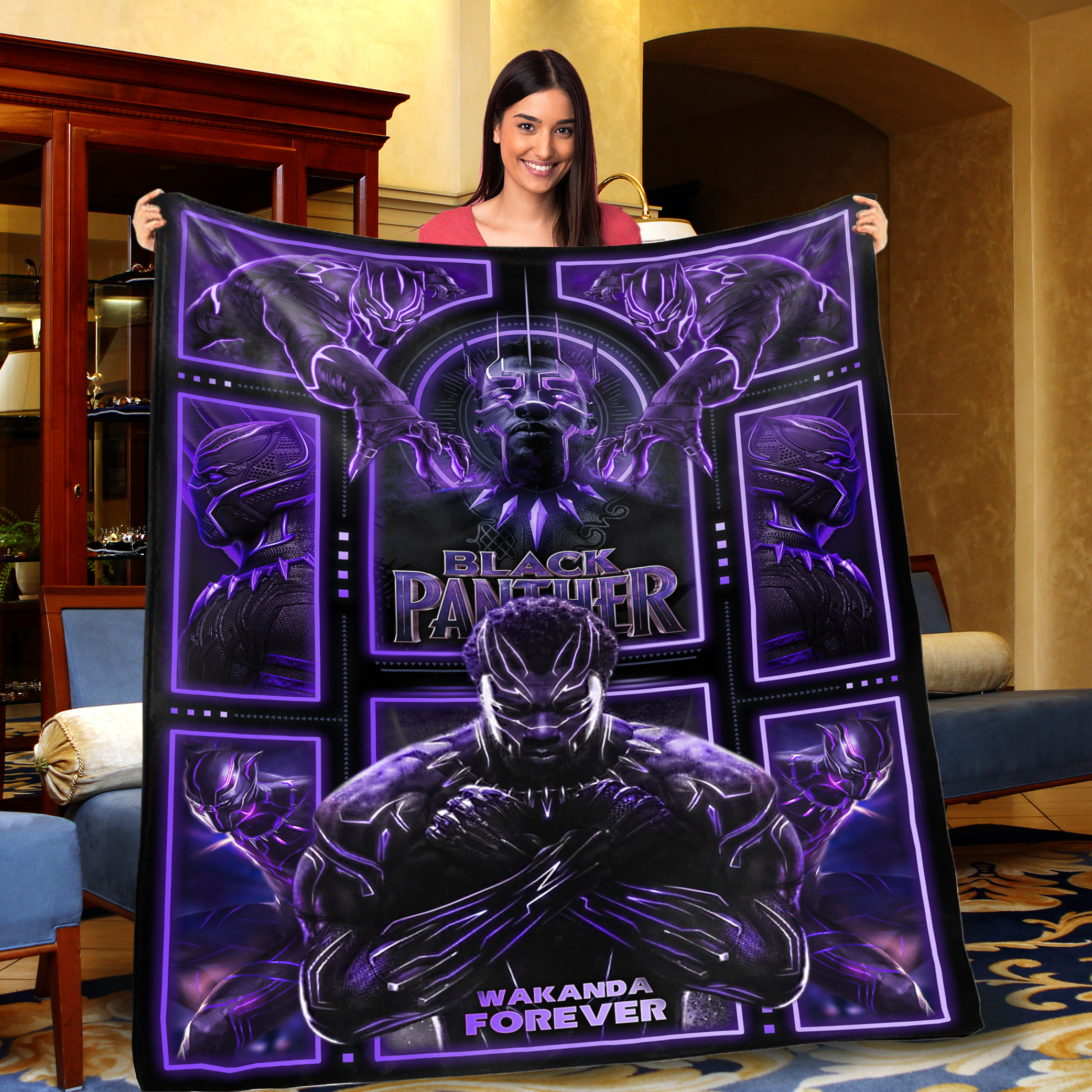Avengers Black Panther Blanket Avengers Black Panther Blanket