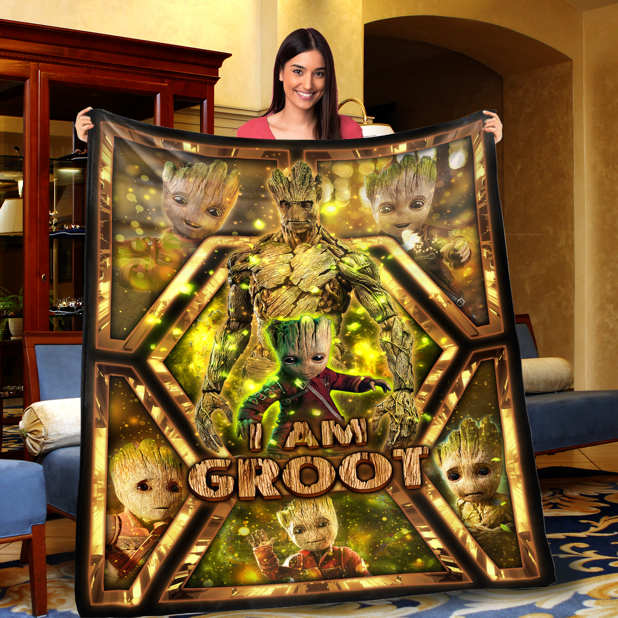 Avengers I Am Groot Blanket Avengers I Am Groot Blanket