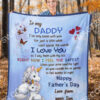 Baby Unicorn To My Daddy I Love You Happy Fathers Day Blanket