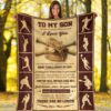 Baseball To My Son Never Forget How Much I Love You Love Mom Blanket