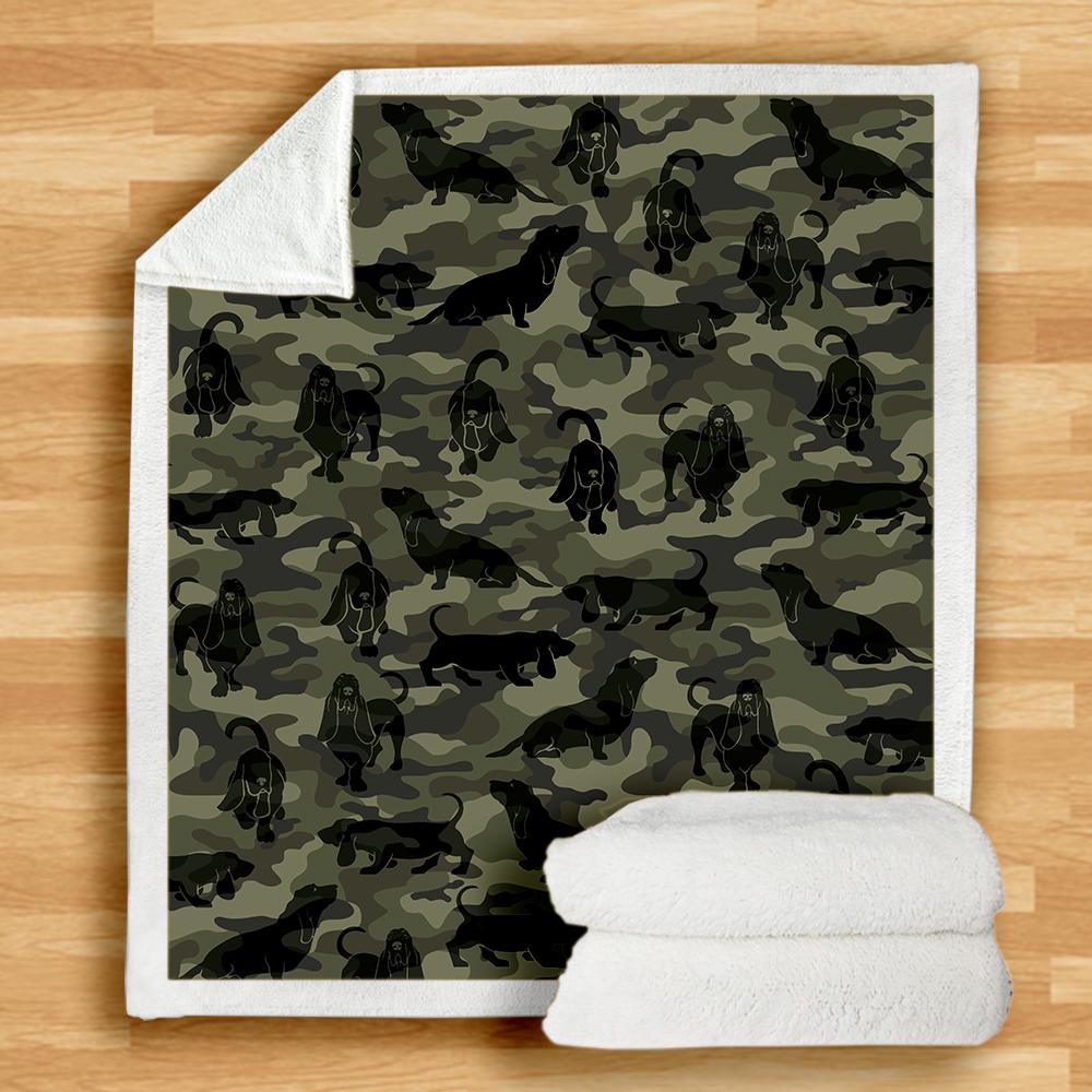 Basset Hound Camo Blanket Basset Hound Camo Blanket