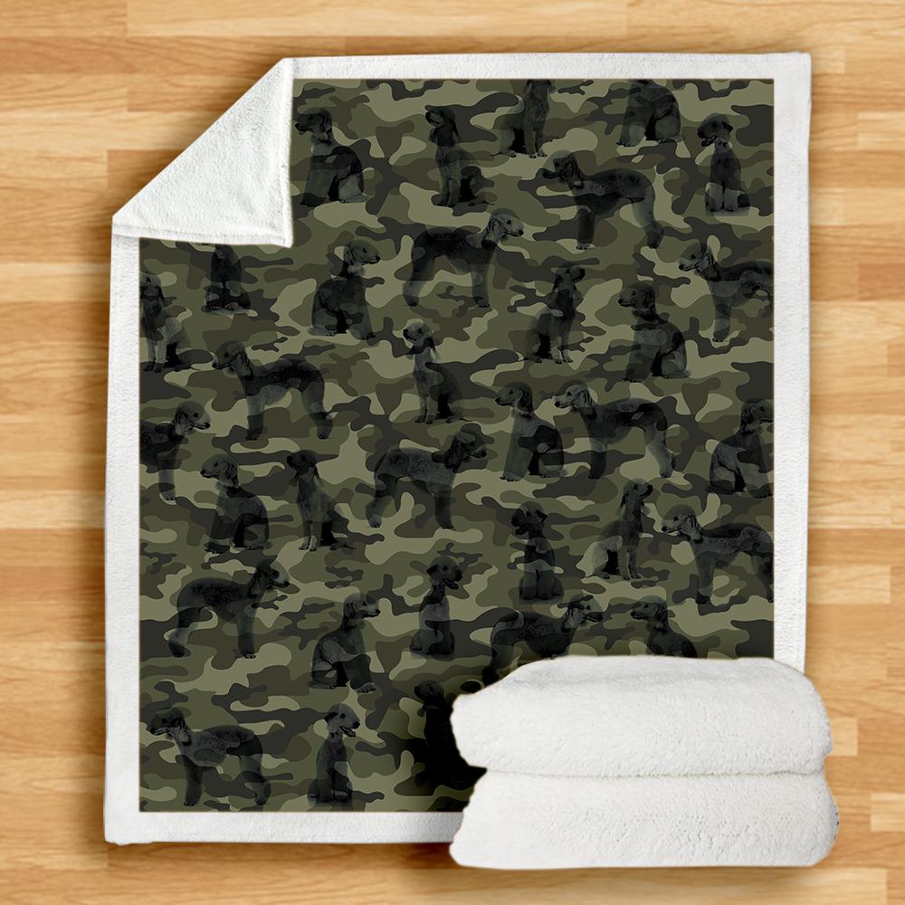 Bedlington Terrier Camo Blanket Bedlington Terrier Camo Blanket