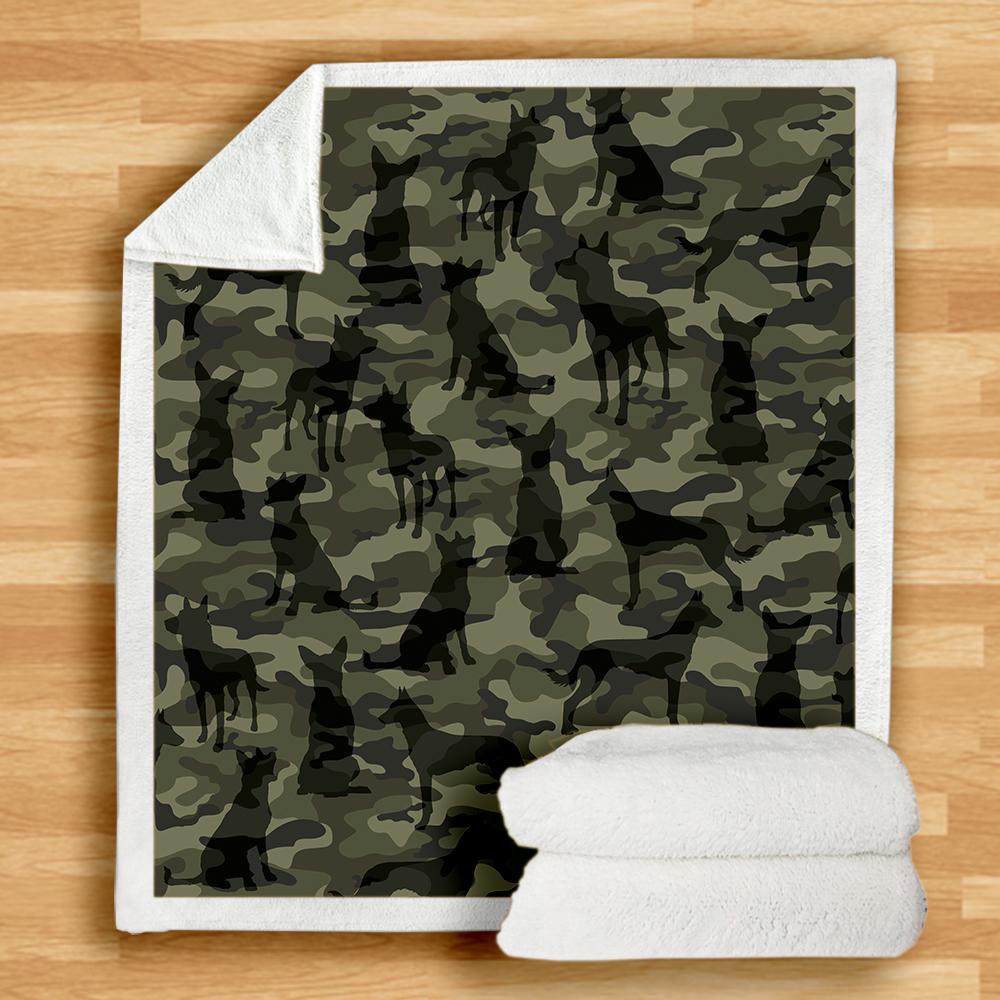 Belgian Malinois Camo Blanket Belgian Malinois Camo Blanket